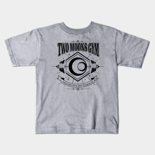 Two Moons Gym - Black Kids T-Shirt